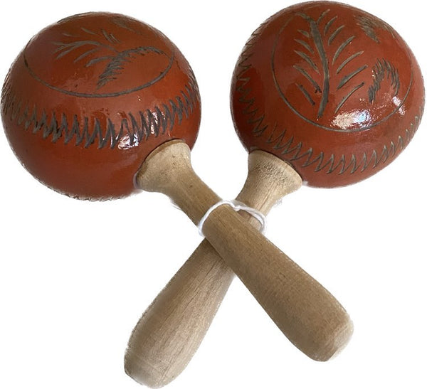 Maracas Musical Shakers Natural- Handmade in Ecuador