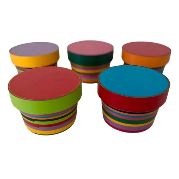 Handmade Mexican Paper Box with Lid – Serpentina Collection (Assorted Colours)