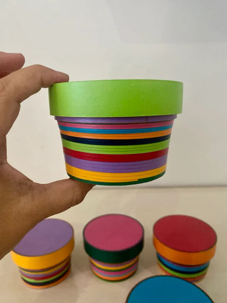 Handmade Mexican Paper Box with Lid – Serpentina Collection (Assorted Colours)