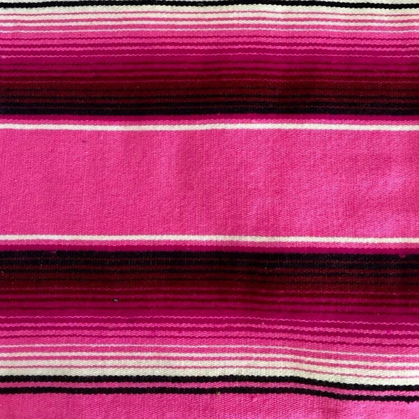 Genuine Mexican Blanket Sarape All Pink