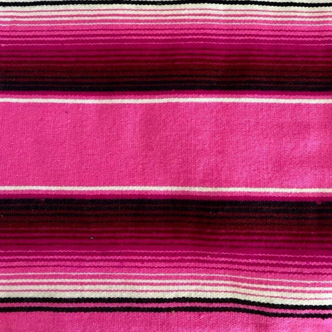 Genuine Mexican Blanket Sarape All Pink