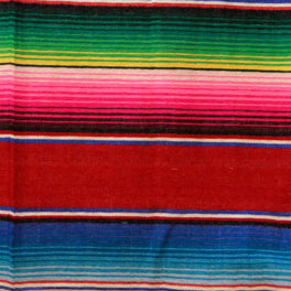 Genuine Mexican Blanket Sarape Red