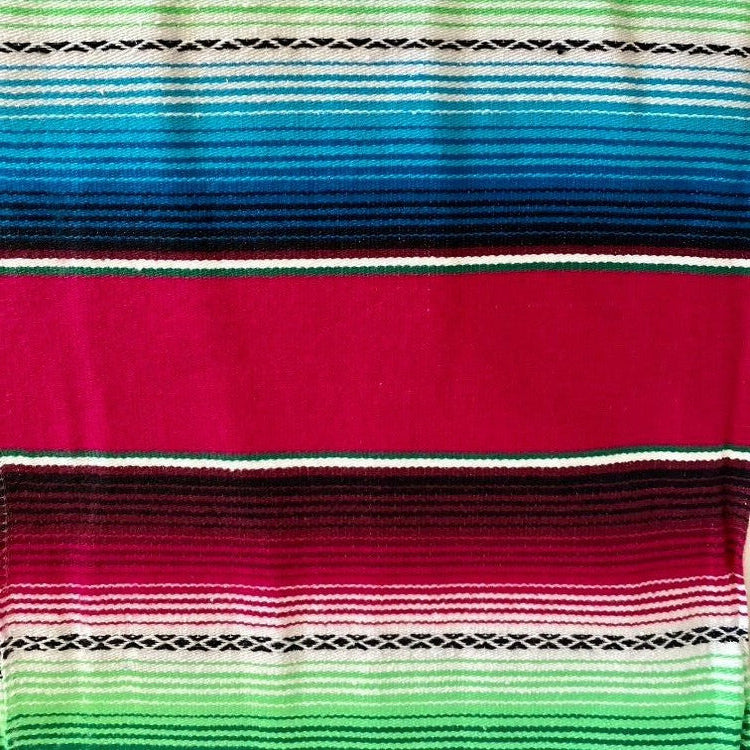 Genuine Mexican Blanket Sarape Fiusha