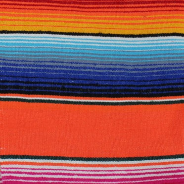 Genuine Mexican Blanket Sarape Orange