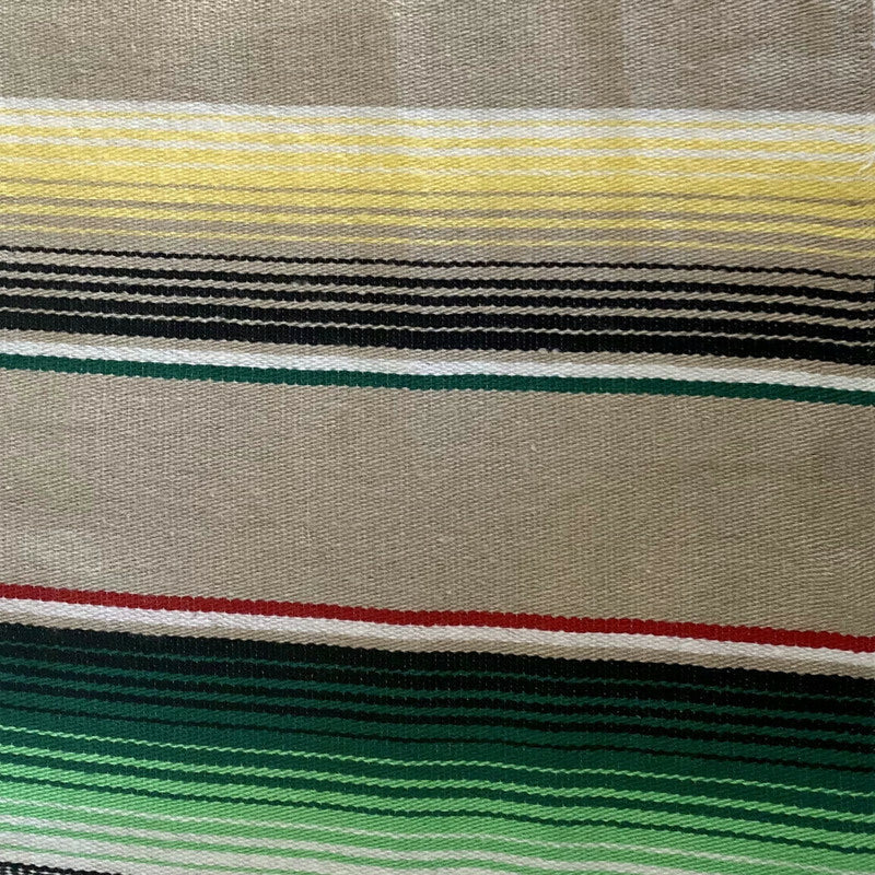 Genuine Mexican Blanket Sarape Light Brown