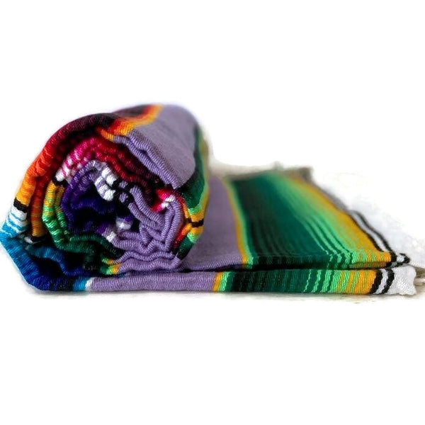 Genuine Mexican Blanket Sarape Lilac