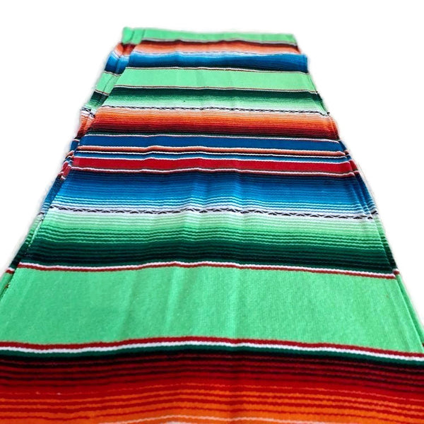 Genuine Mexican Blanket Sarape Lime Green
