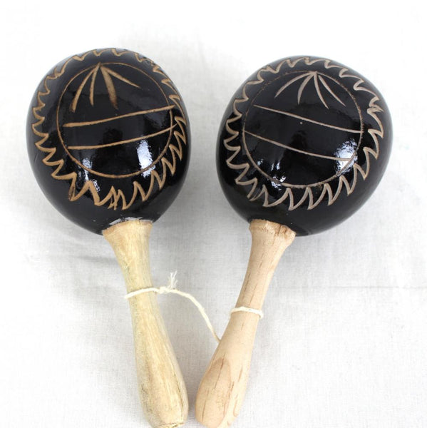 Maracas Musical Shakers Natural- Handmade in Ecuador