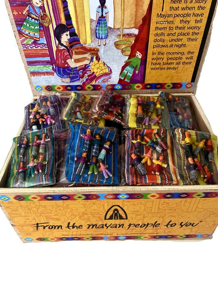 Six (6) Mini Worry Dolls in Bag Handmade in Guatemala
