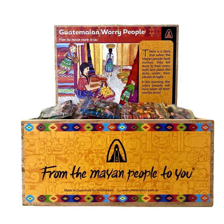 Six (6) Mini Worry Dolls in Bag Handmade in Guatemala