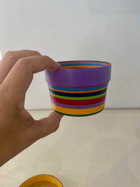 Handmade Mexican Paper Box with Lid – Serpentina Collection (Assorted Colours)