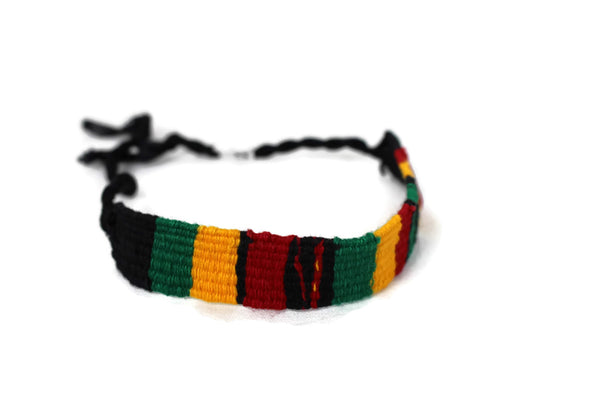 Friendship Bracelet Cotton Rasta Handmade Guatemala - Set of 10