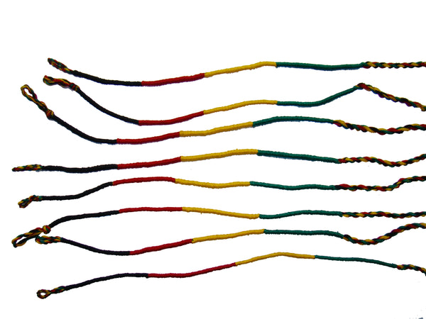 Friendship Bracelet Cotton Rasta Handmade Guatemala - Set of 10