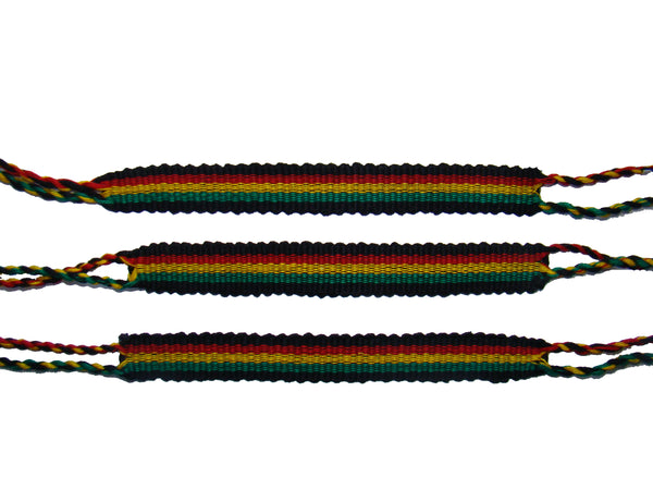 Friendship Bracelet Cotton Rasta Handmade Guatemala - Set of 10