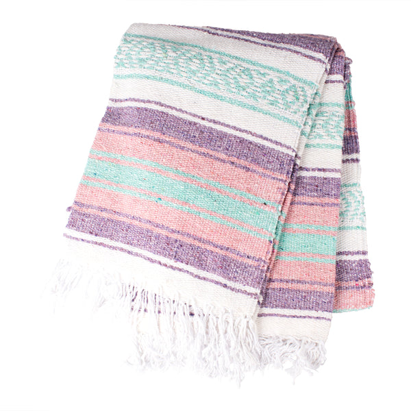 Falsa Blanket Western Mexican Pink, Purple & Mint