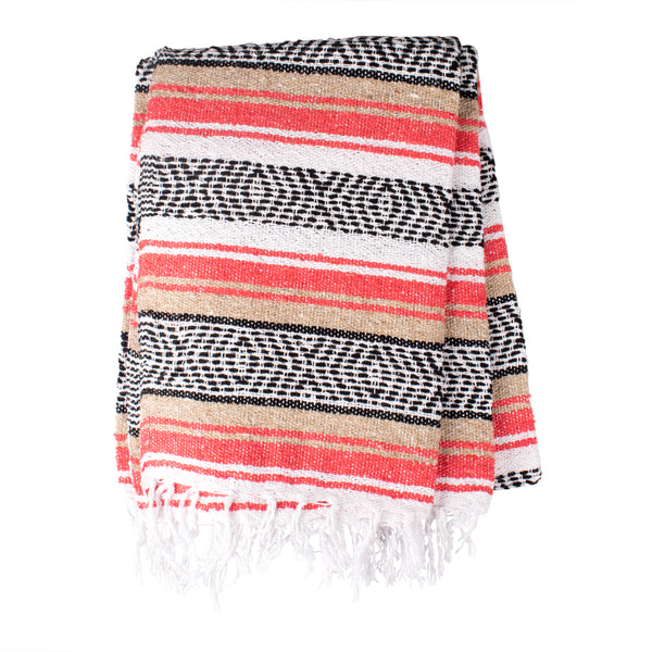Falsa Blanket Western Mexican Coral & Tan