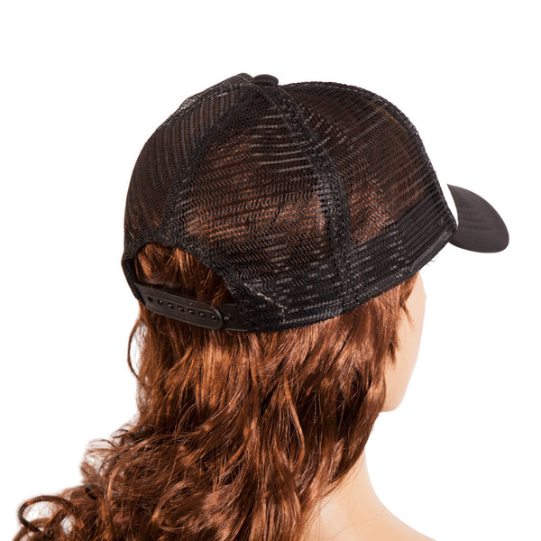 Corona Trucker Cap Hat Black and White