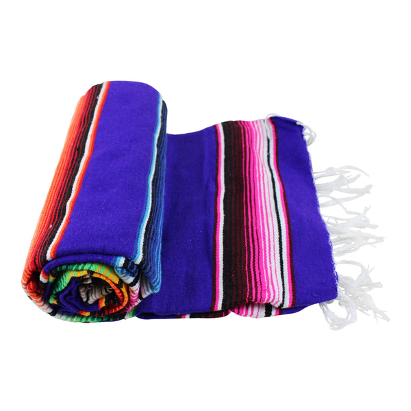 Genuine Mexican Blanket Sarape Purple