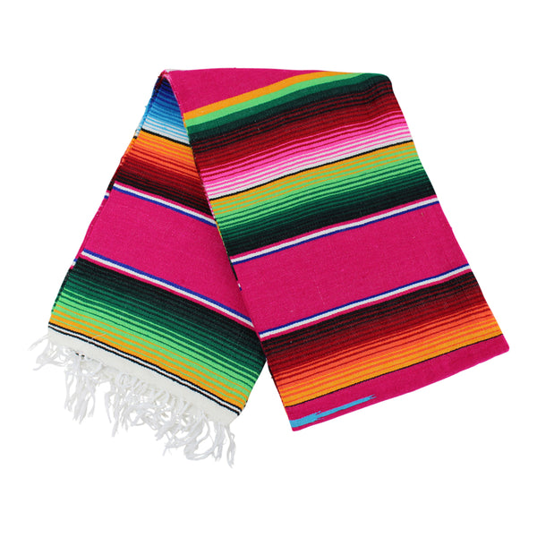 Genuine Mexican Blanket Sarape Pink