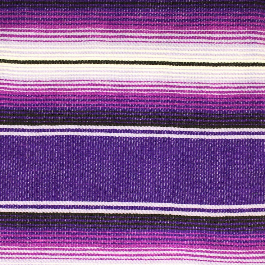 Genuine Mexican Blanket Sarape Two Tone Purple