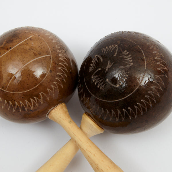 Maracas Musical Shakers Natural- Handmade in Ecuador