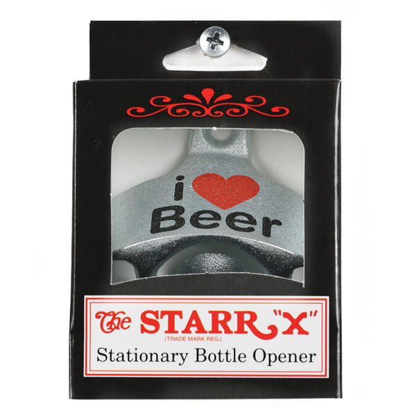 Starr X Bottle Opener - Made in USA - I (Heart) Beer
