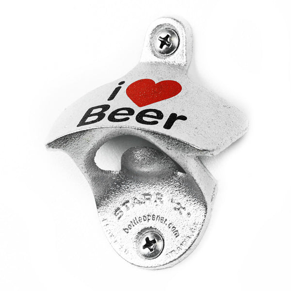 Starr X Bottle Opener - Made in USA - I (Heart) Beer