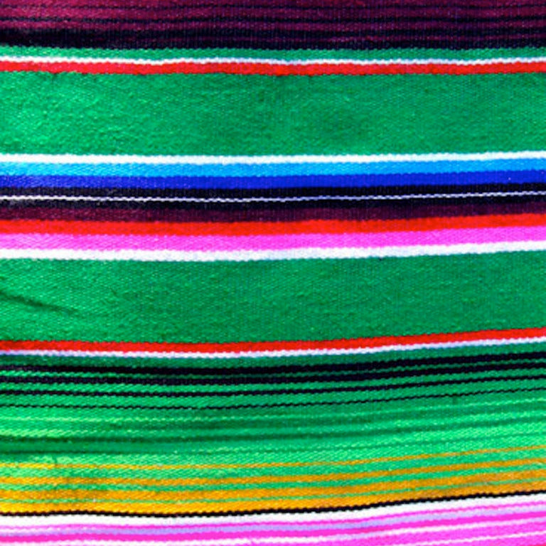 Genuine Mexican Blanket Sarape Light Green