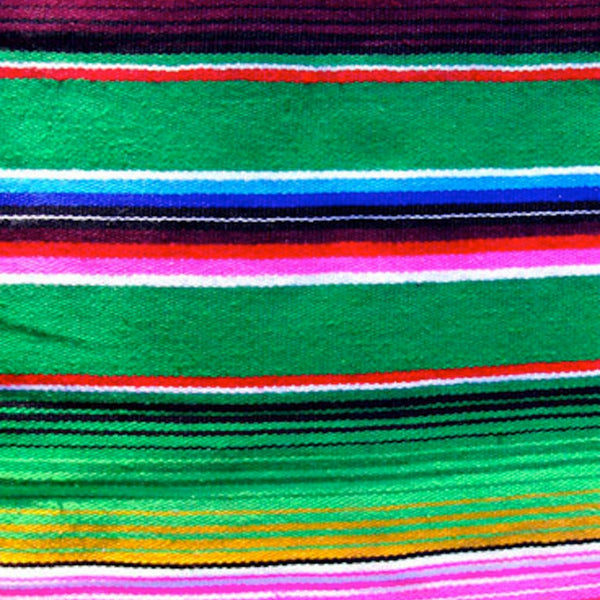 Genuine Mexican Blanket Sarape Light Green