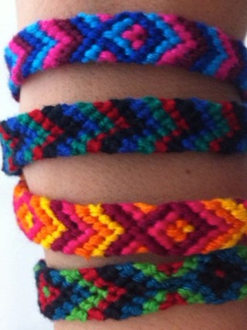 Cotton Friendship Bracelets Handmade Guatemala - pack of 20