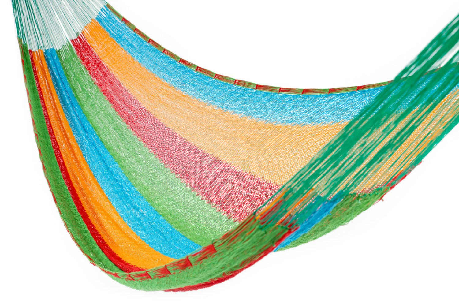 Handmade Net Style Mexican Hammocks Cotton Multicoloured