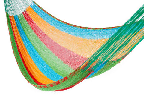 Handmade Net Style Mexican Hammocks Cotton Multicoloured