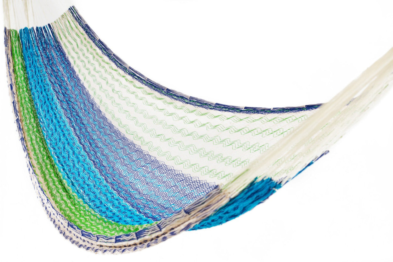 Handmade Net Style Mexican Hammocks Cotton Marine