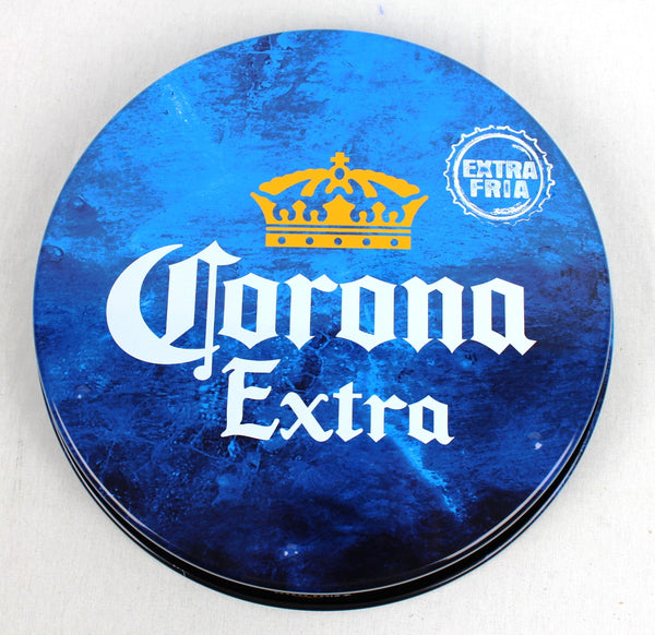 Corona Extra Fria Metal Drinks Tray Blue Made in Mexico